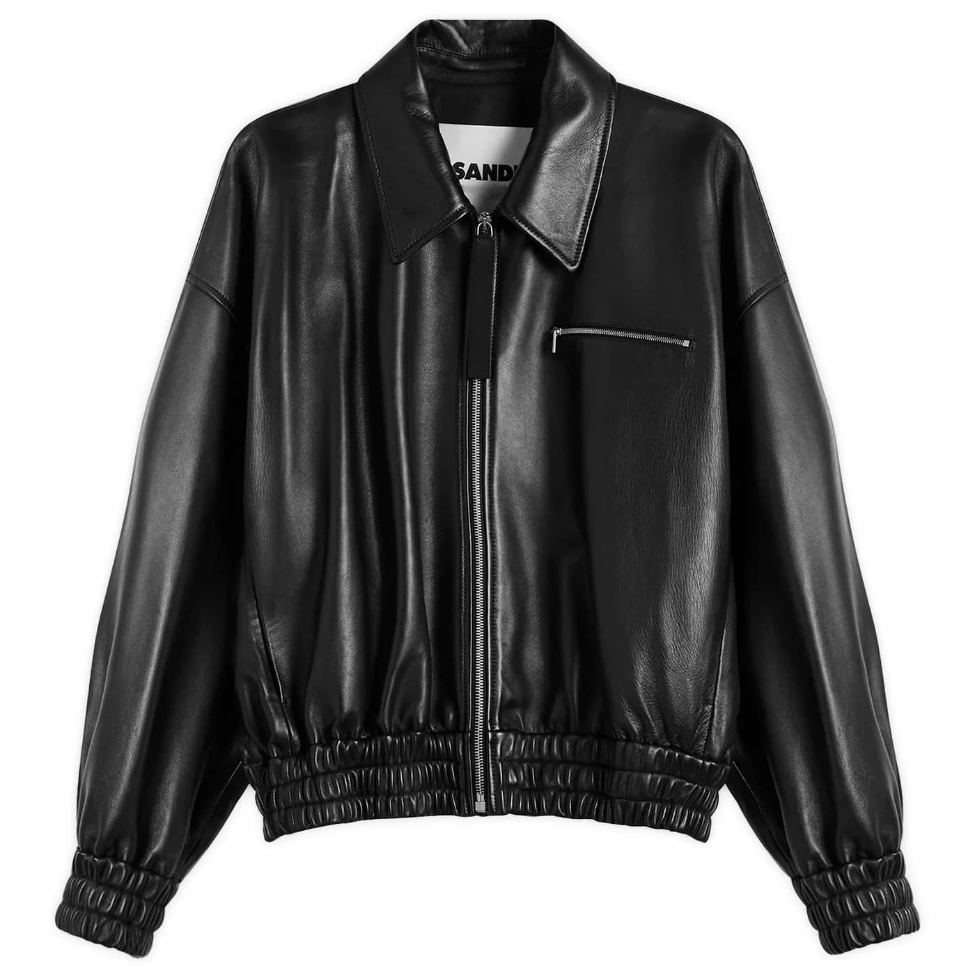 Jil Sander Leather Bomber Jacket メイン画像