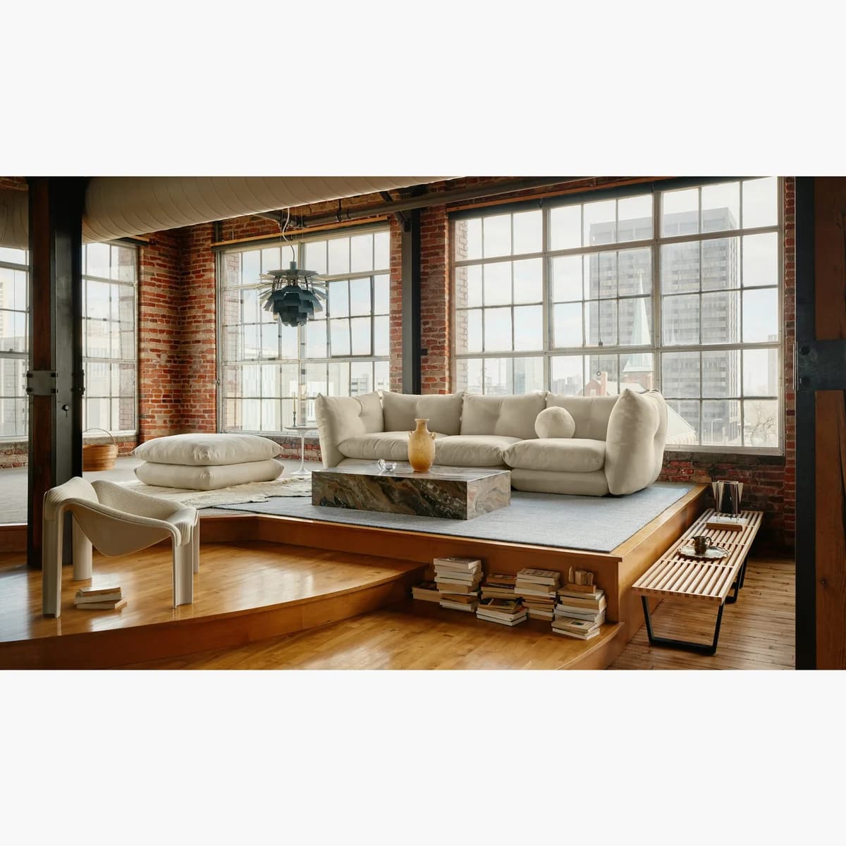 Knoll Perron Pillo Sofa, Three Seater 詳細画像 1